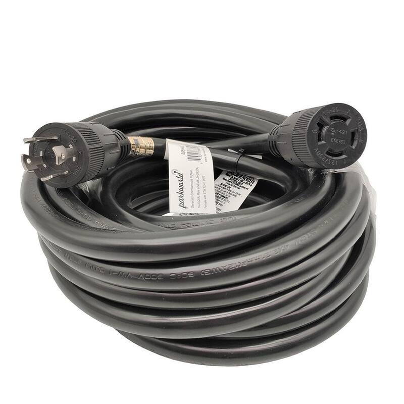 25 ft. STOW 12/4 20 Amp 125/250-Volt Generator Twist Lock NEMA L14-20 Extension Cord-Paradise Island Wear