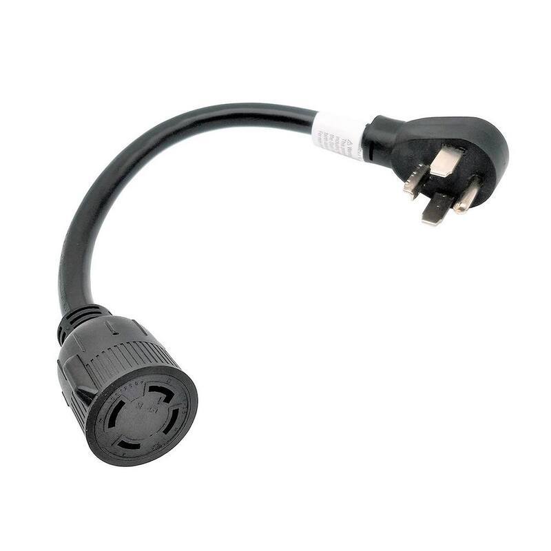 1.5 ft. 10/4 4-Wire 30 Amp 125/250-Volt 4-Prong Dryer 14-30P Plug to L14-30R Receptacle Adapter Cord(14-30P to L14-30R)-Paradise Island Wear