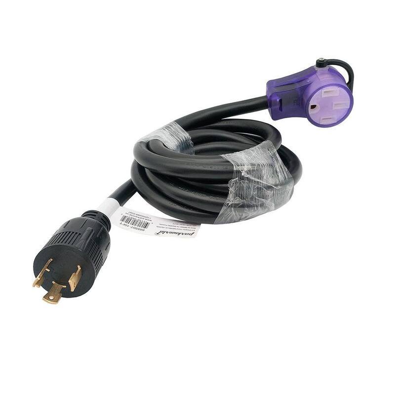 10 ft. 10/3 3-Wire EV Charging Adapter 30 250-Volt Locking L6-30P to 50 Electric Vehicle 14-50R EV Adapter Cord-Paradise Island Wear
