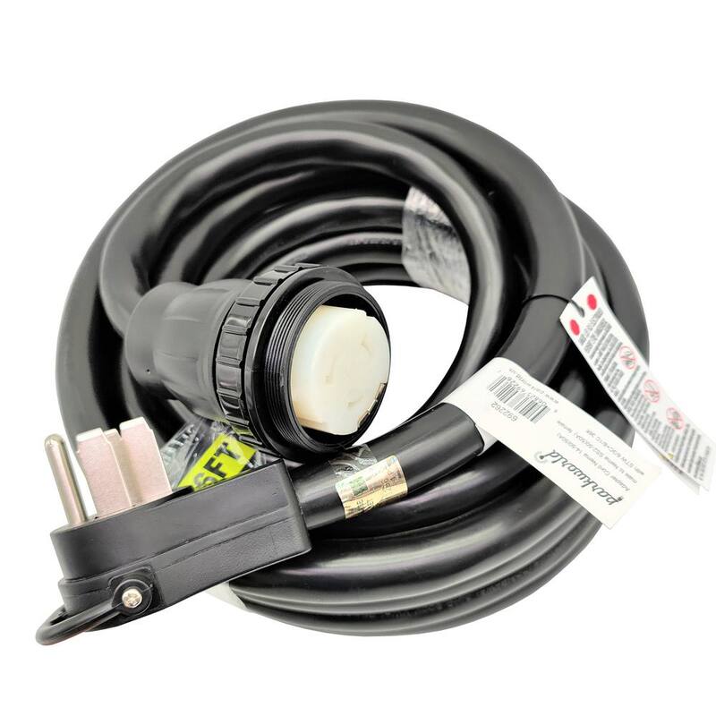 36 ft. 6/3 and 8/1 RV/ 50 125-Volt/250-Volt Extension Cord 14-50P Plug to SS2-50R Twist Lock Receptacle-Paradise Island Wear