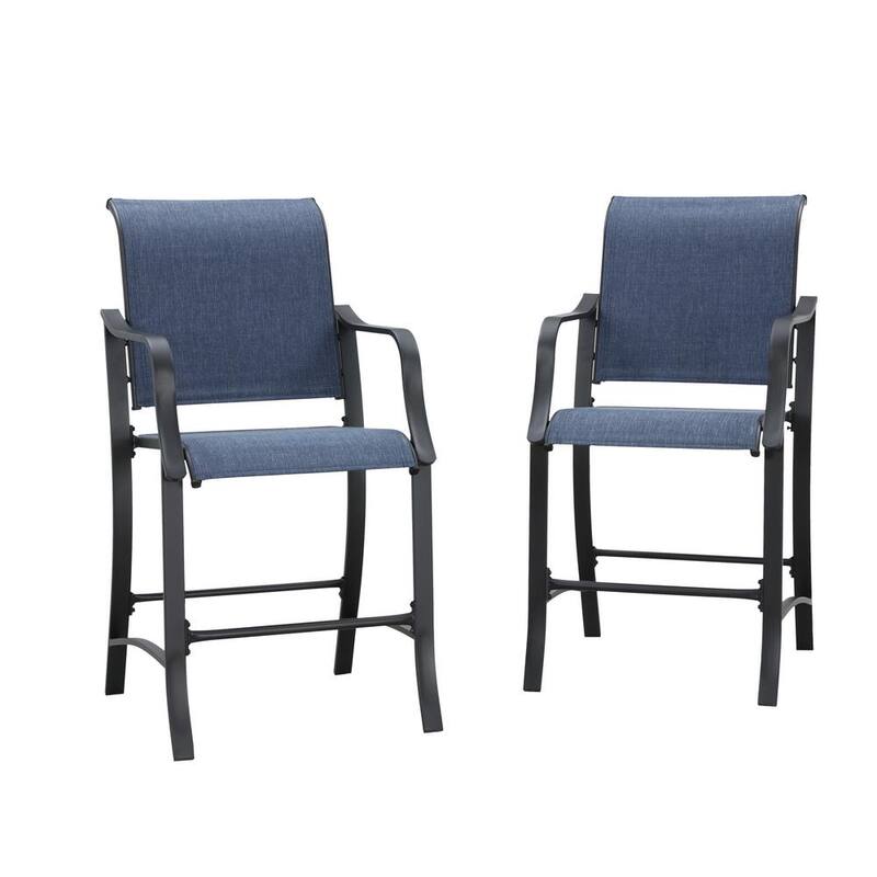 Metal Sling Outdoor Bar Stool (2-Pack)-Paradise Island Wear