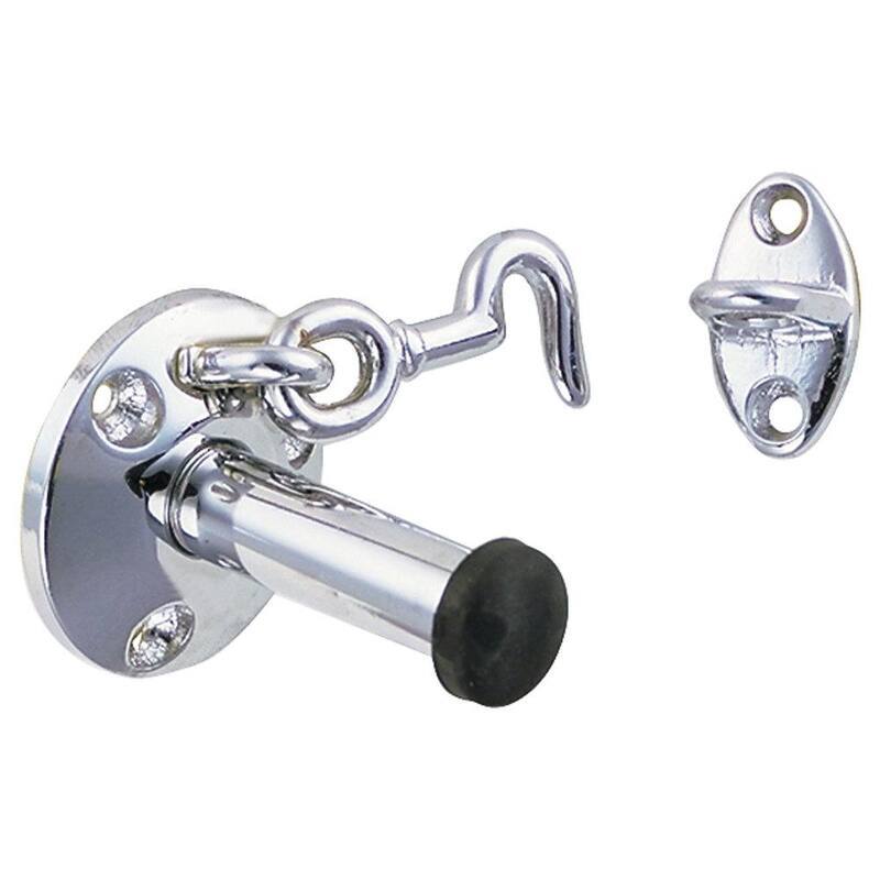 Chrome-Plated Door Stop and Holder - 2-3/8 in.-Paradise Island Wear