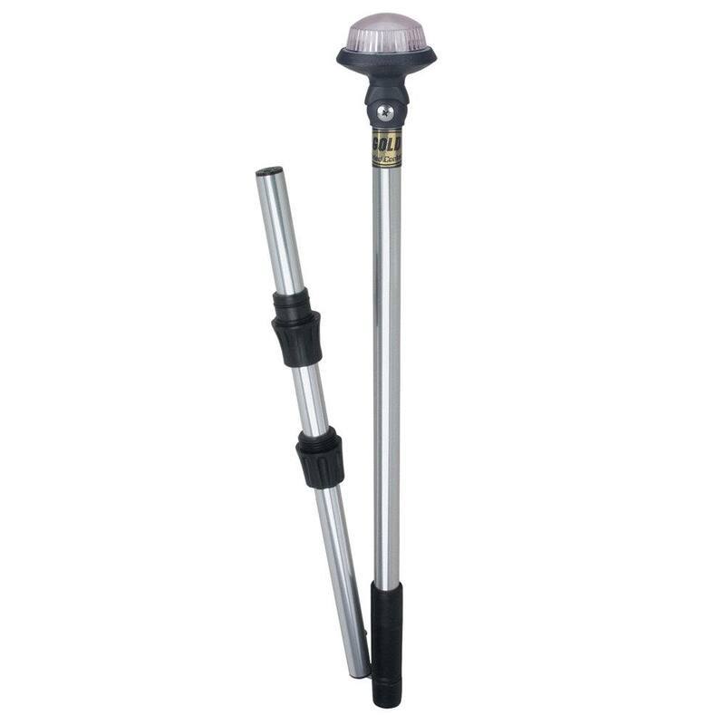 Delta-Series White All-Round Fold-In-Half Pole Light - 60 in. Height, 40° Adjustable Head-Paradise Island Wear