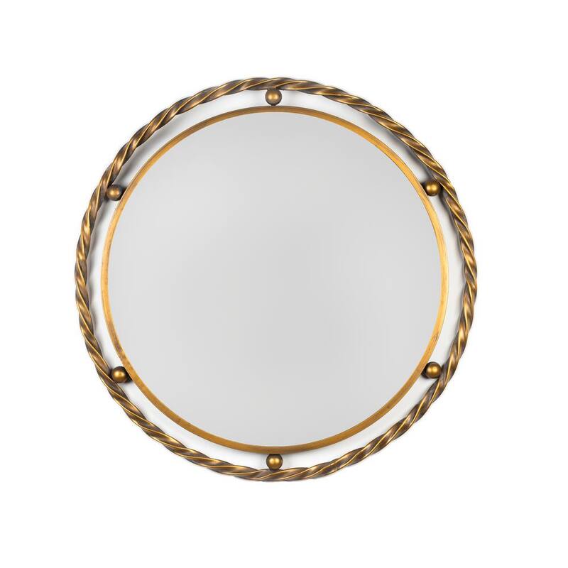 27.6 in. x 27.6 in. cooper color metal framed round shape modern decorative Mirror-Paradise Island Wear