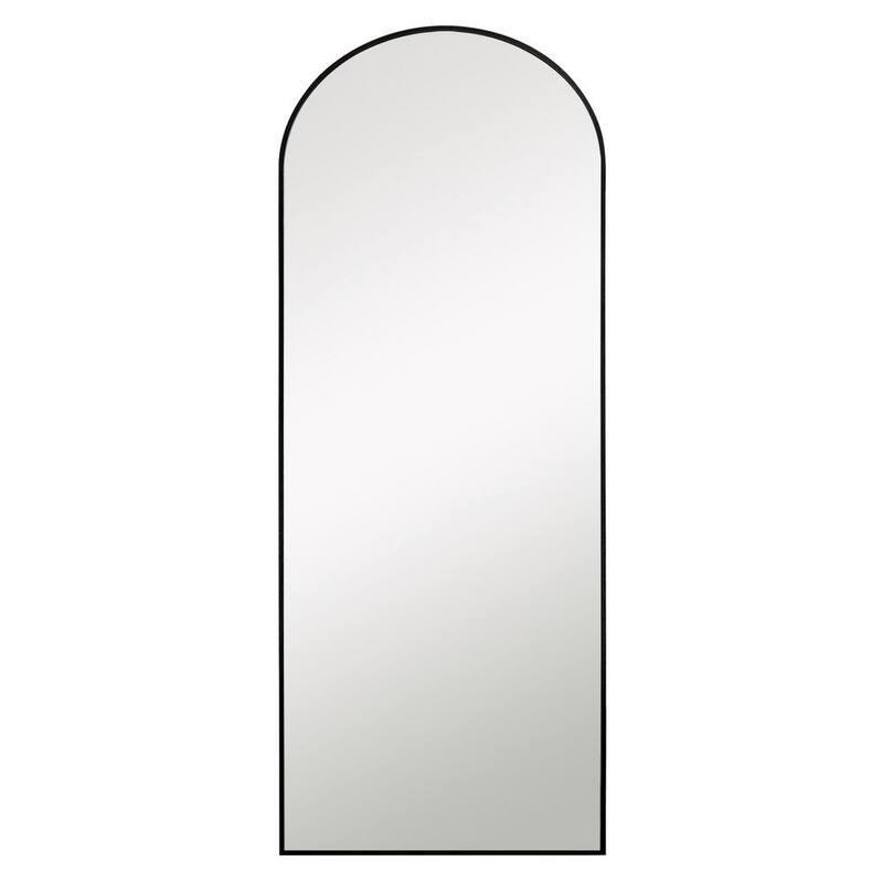64 in. H x 21 in. W Arched Framed Black Mirror-Paradise Island Wear