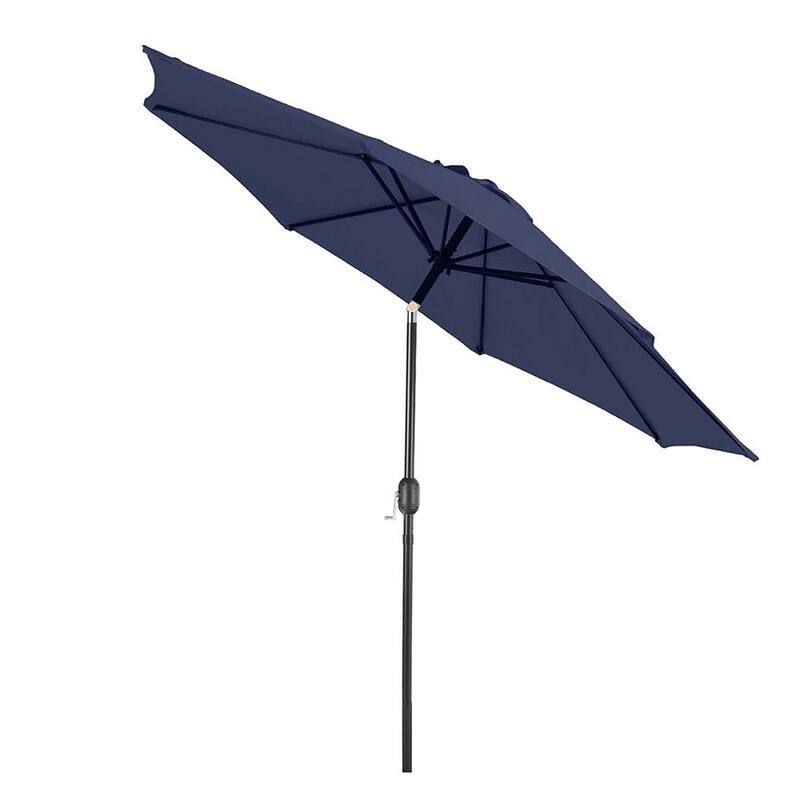 9 ft. Patio Umbrella in Blue With Crank and Tilt-Paradise Island Wear