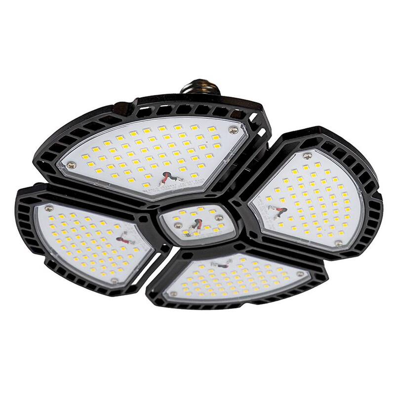 900-Watt Equivalent 15,000 Lumens LED 4-Panel Garage E26 Bulb with Central Downlight 5000K Daylight (8-Pack)-Paradise Island Wear