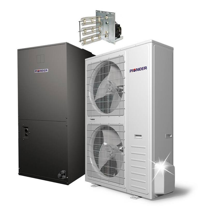 56,000 BTU 4.6 Ton 17.5 SEER Ducted Central Split Air Conditioner Heat Pump System-Paradise Island Wear