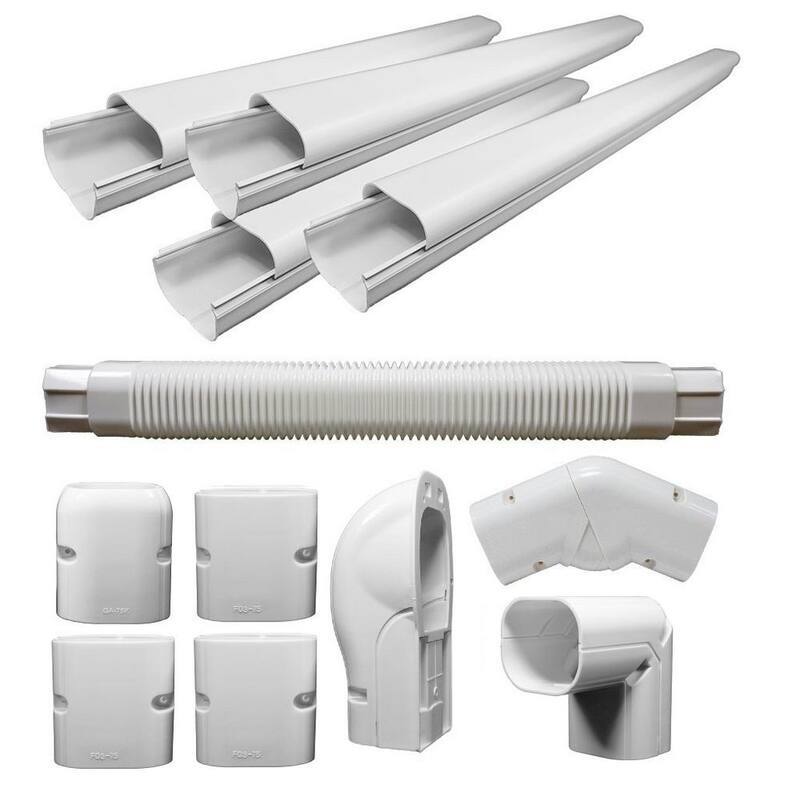2.5 in. x 3 in. x 16 ft. Decorative PVC Line Cover Kit For Mini Split Air Conditioners and Heat Pumps-Paradise Island Wear