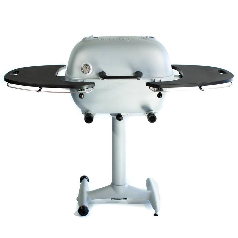 PK360 Cast Aluminum Charcoal Grill and Smoker in Gray Silver-Paradise Island Wear
