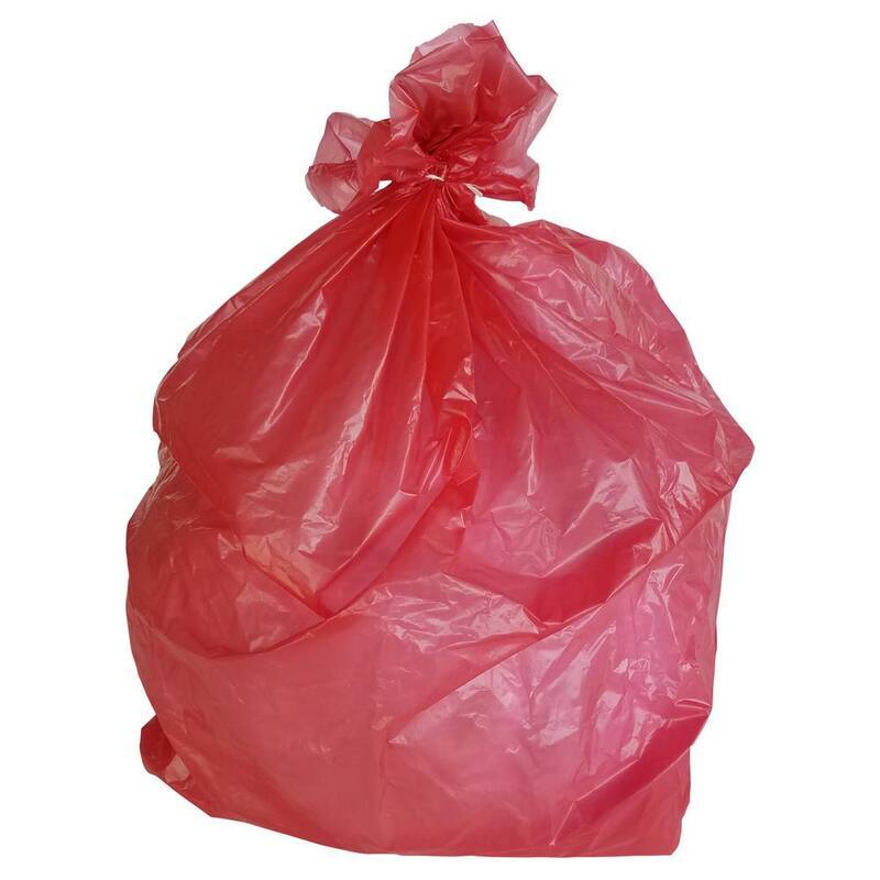 33 Gal. 1.5 mil 33 in. H x 39 in. W Red Trash Bags (100-Count, 112-Cases per Pallet)-Paradise Island Wear
