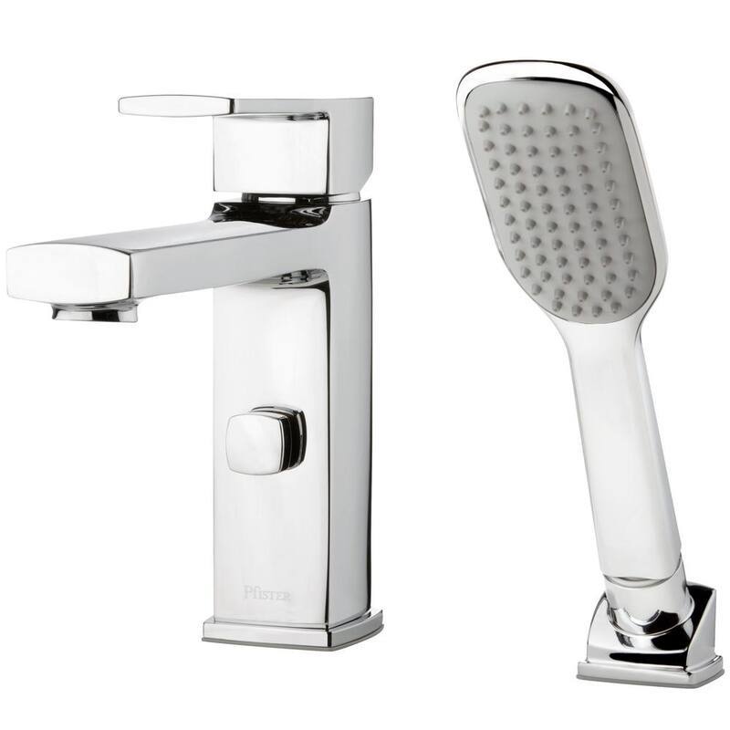 Deckard Single-Handle Deck Mount Roman Tub Faucet with Handshower in Polished Chrome-Paradise Island Wear