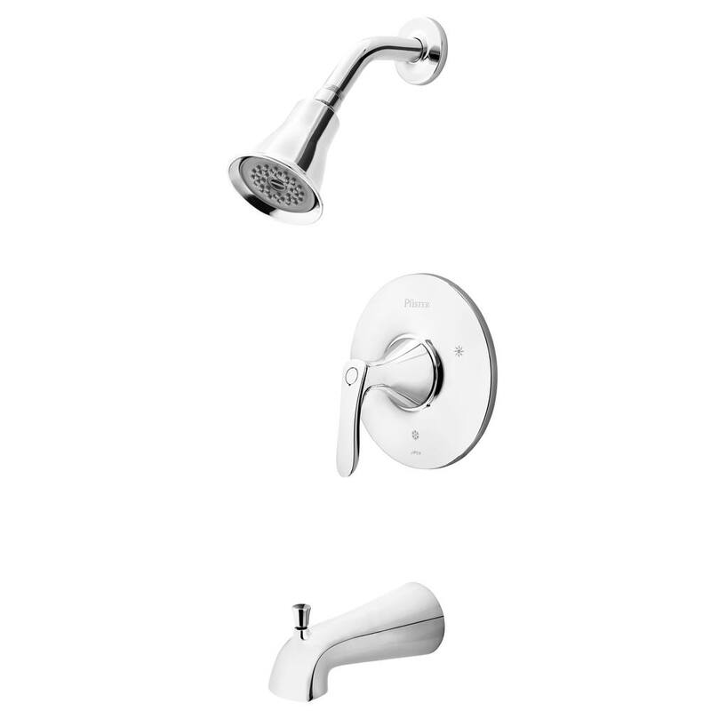 Weller 1-Handle Tub and Shower Faucet Trim Kit in Polished Chrome (Valve not Included)-Paradise Island Wear
