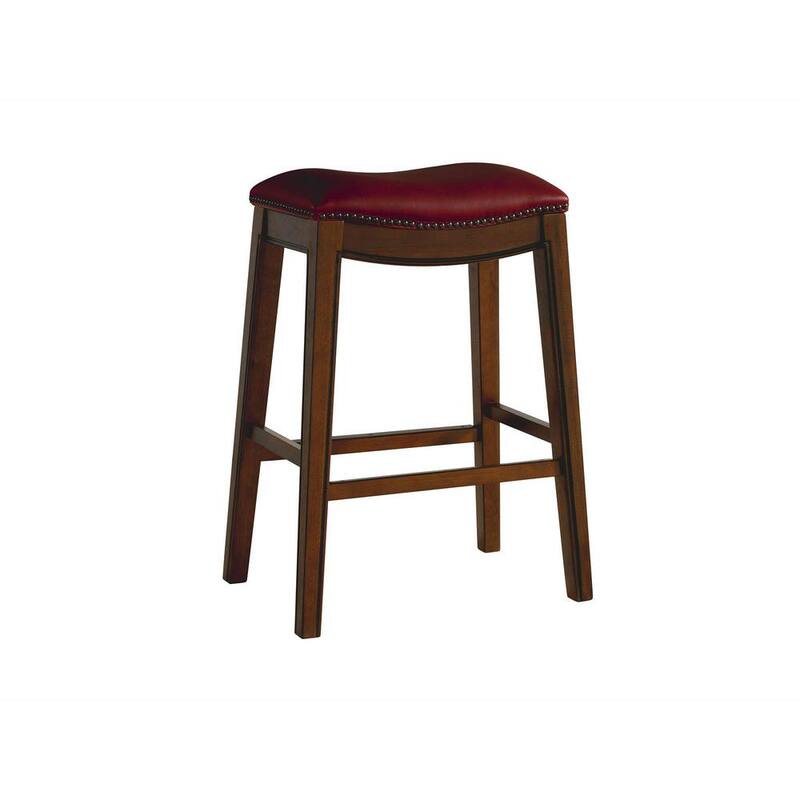 Bowen 30 in. Backless Bar Stool in Red-Paradise Island Wear