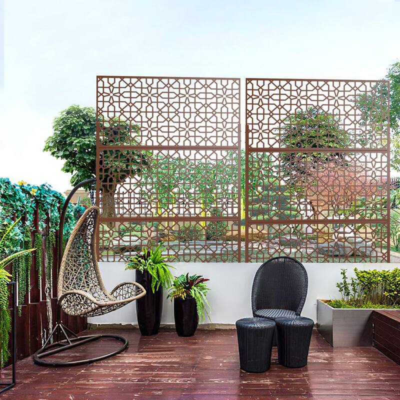 Freestanding Metal Privacy Screens Panel-Paradise Island Wear