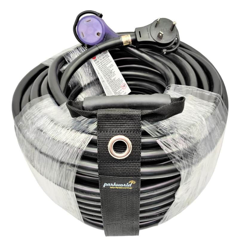 100 ft. 10/3 30 125-Volt TT-30 RV Extension Cord with Handle ( TT-30P to TT-30R)-Paradise Island Wear