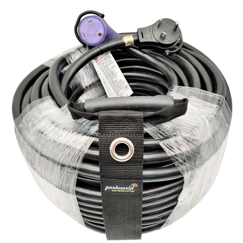 100 ft. 10/3 30 125-Volt TT-30 RV Extension Cord with Handle ( TT-30P to TT-30R)-Paradise Island Wear