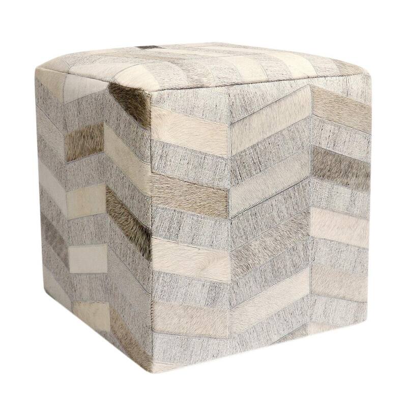 Galaxy Cowhide Sari Silk Silver Ottoman-Paradise Island Wear