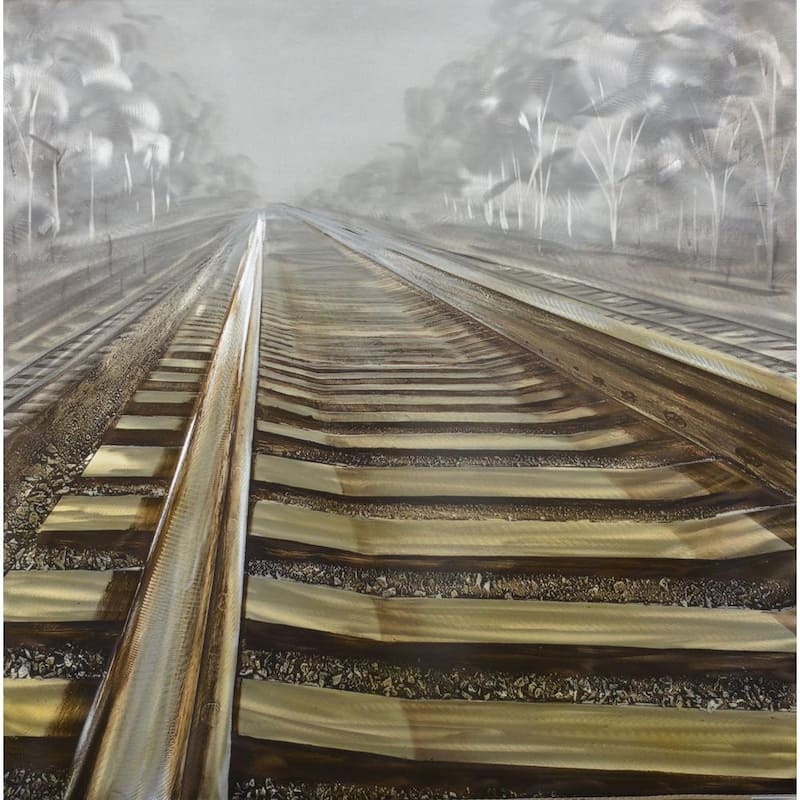Railway Tracks Metal Wall Art-Paradise Island Wear