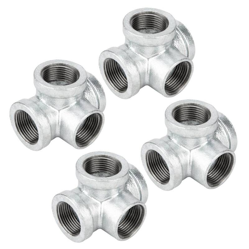 1 in. Galvanized Side Outlet x x x Tee Fitting (4-Pack)-Paradise Island Wear