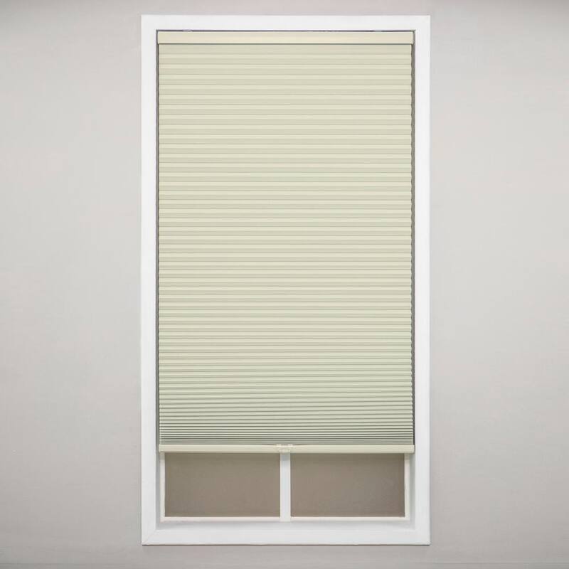 Cut-to-Width Tan Cordless Blackout Polyester 9/16 in. Cellular Shade 22 in. W x 72 in. L-Paradise Island Wear