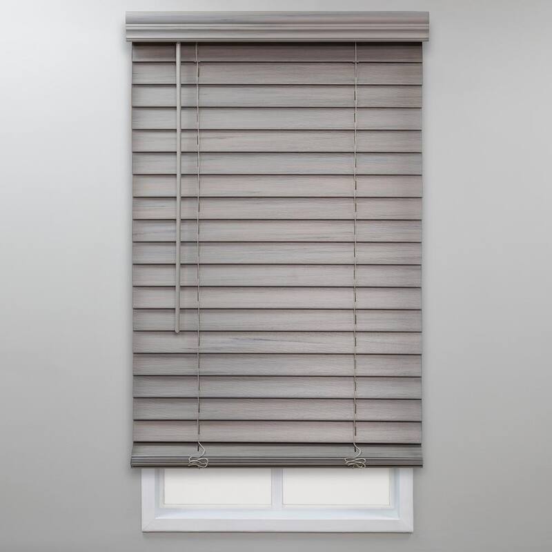 Cordless Room Darkening Faux Wood Blinds with 2 in. Slats - 69.5 in. W x 48 in. L-Paradise Island Wear