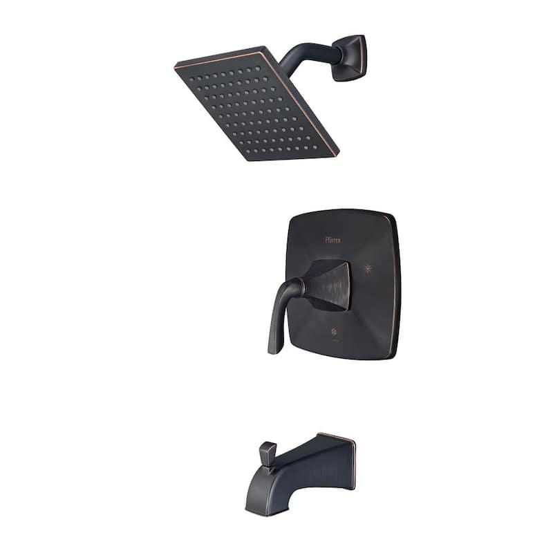 Bronson 1-Handle Tub and Shower Faucet Trim Kit in Tuscan Bronze (Valve not Included)-Paradise Island Wear
