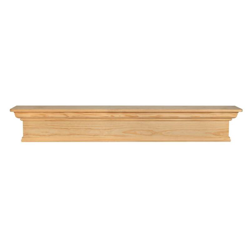 4 ft. Unfinished Distressed Paint and Stain Grade Cap-Shelf Mantel-Paradise Island Wear