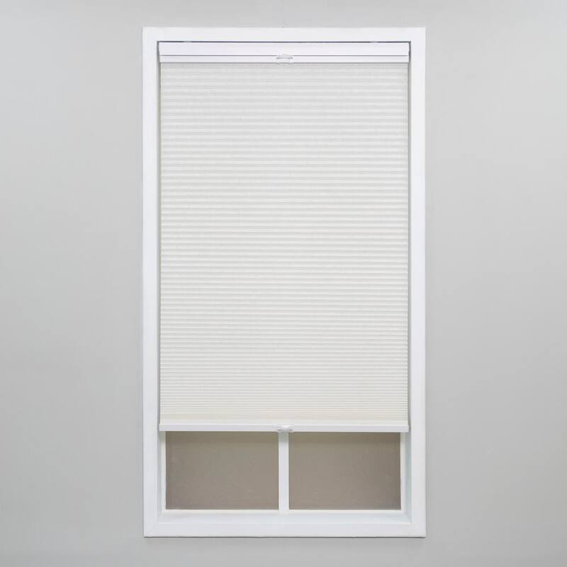Cut-to-Width Cordless Light Filtering Polyester 3/8 in. Down Bottom Up Shade 35.5 in. W x 64 in. L-Paradise Island Wear