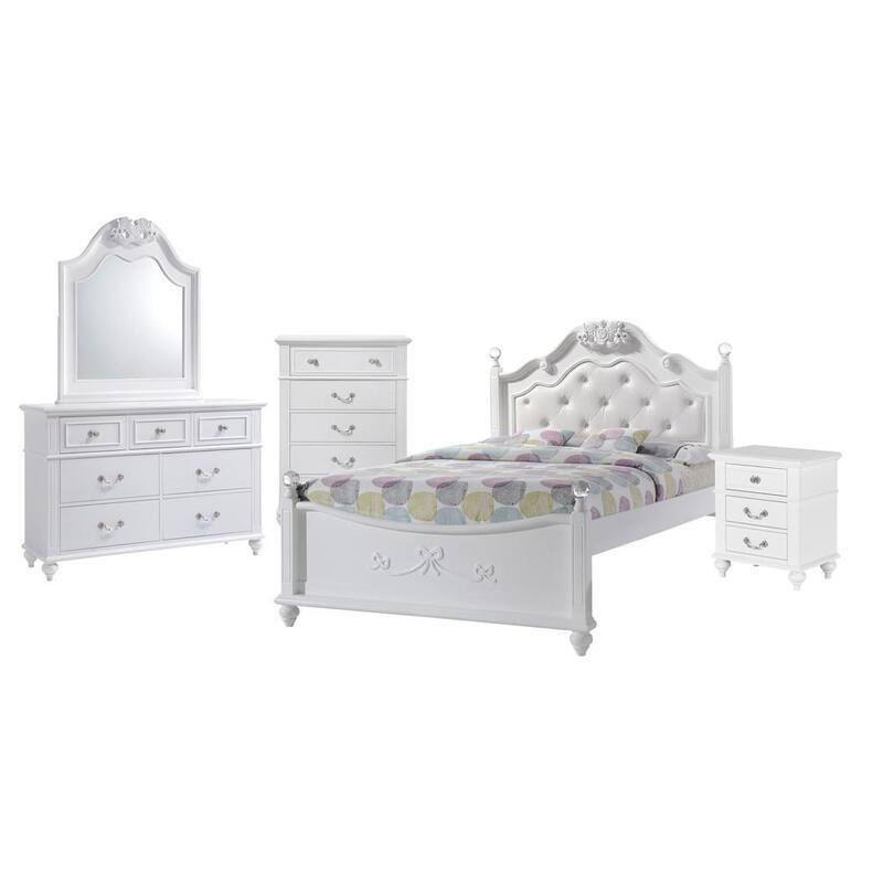 5-Piece Full Platform Bedroom Set with Storage Trundle-Paradise Island Wear