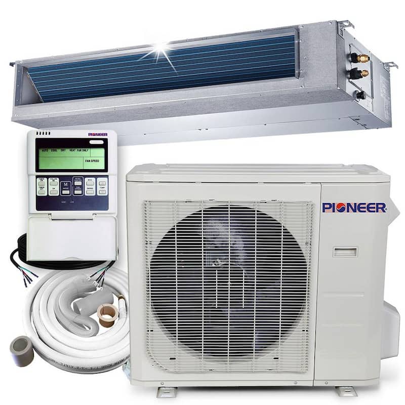 36,000 3 Ton 16.5 Ceiling Concealed Non Ductless Split Air Conditioner with Heat Pump, 208/230-Volt-Paradise Island Wear