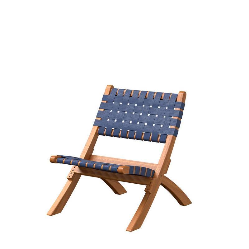 Navy Blue Wood Lawn Chair-Paradise Island Wear