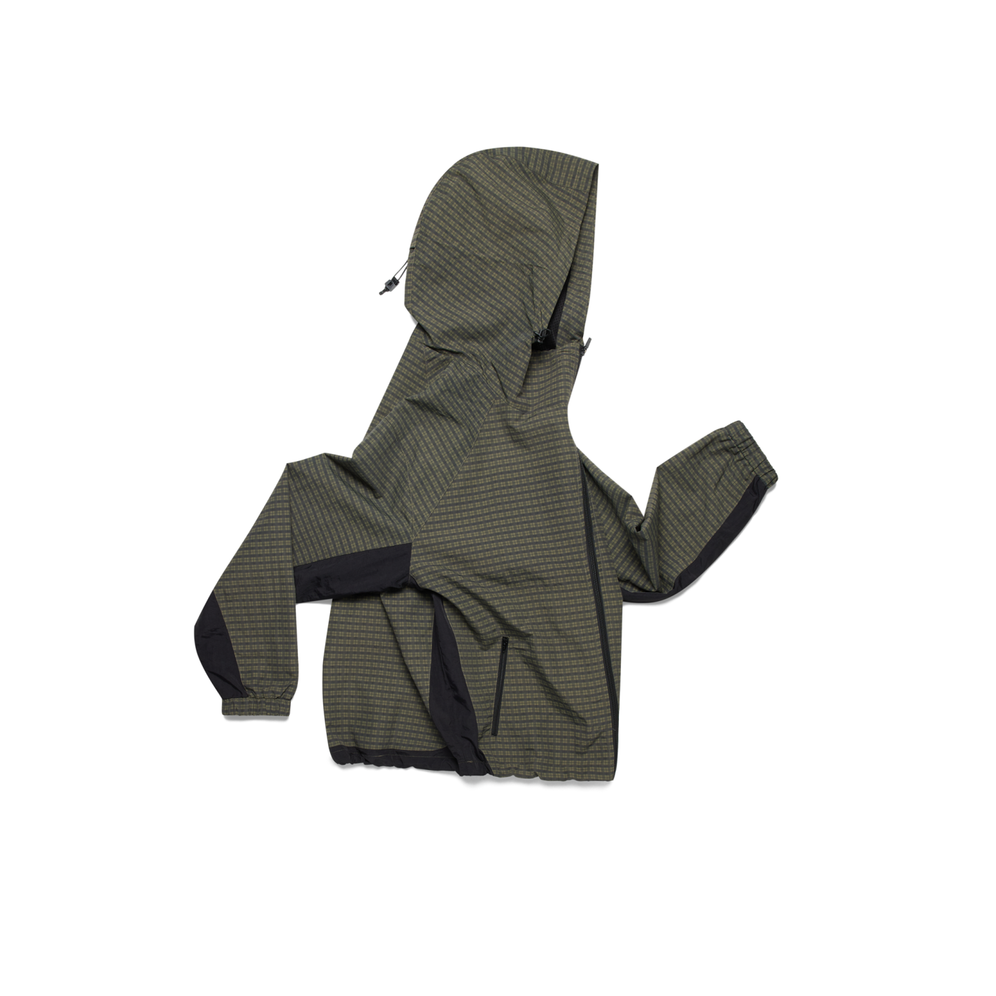 Asymmetrical Plaid Softshell (Green)