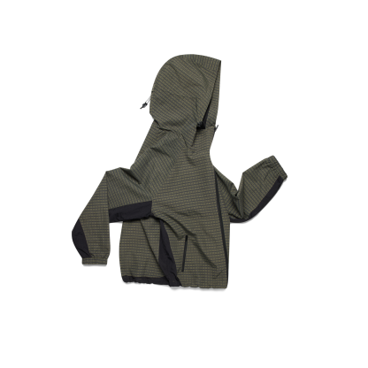 Asymmetrical Plaid Softshell (Green)