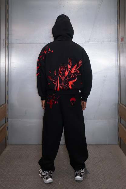 "ITACHI UCHIHA" BALACLAVA ZIP HOODIE