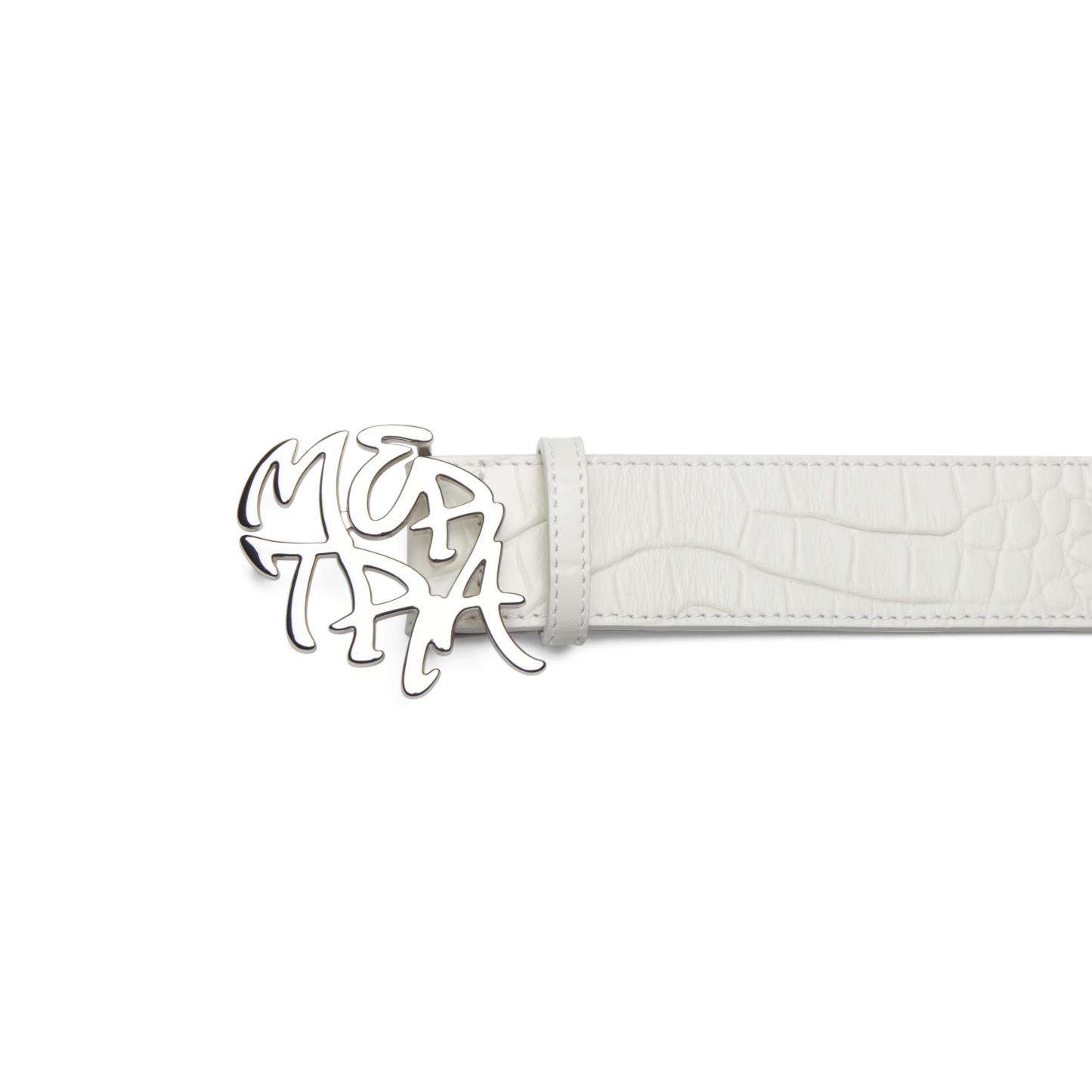 Alligator Skin Belt (White)