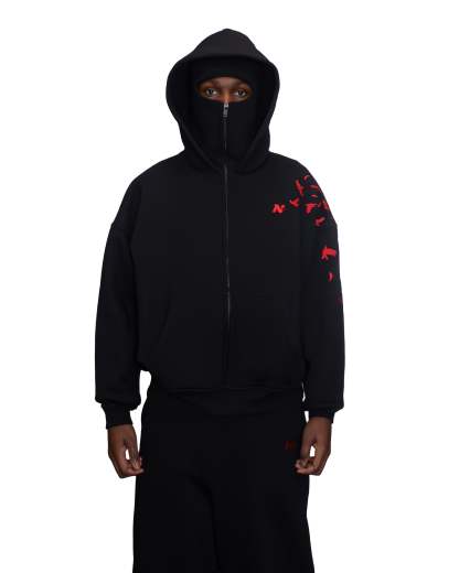 "ITACHI UCHIHA" BALACLAVA ZIP HOODIE