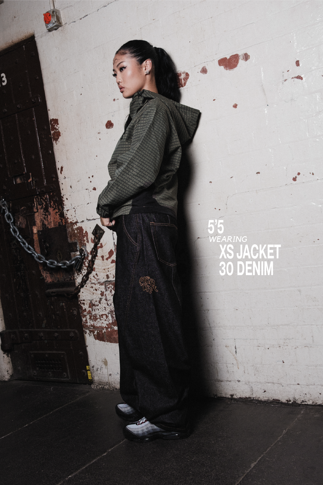 Asymmetrical Plaid Softshell (Blue)