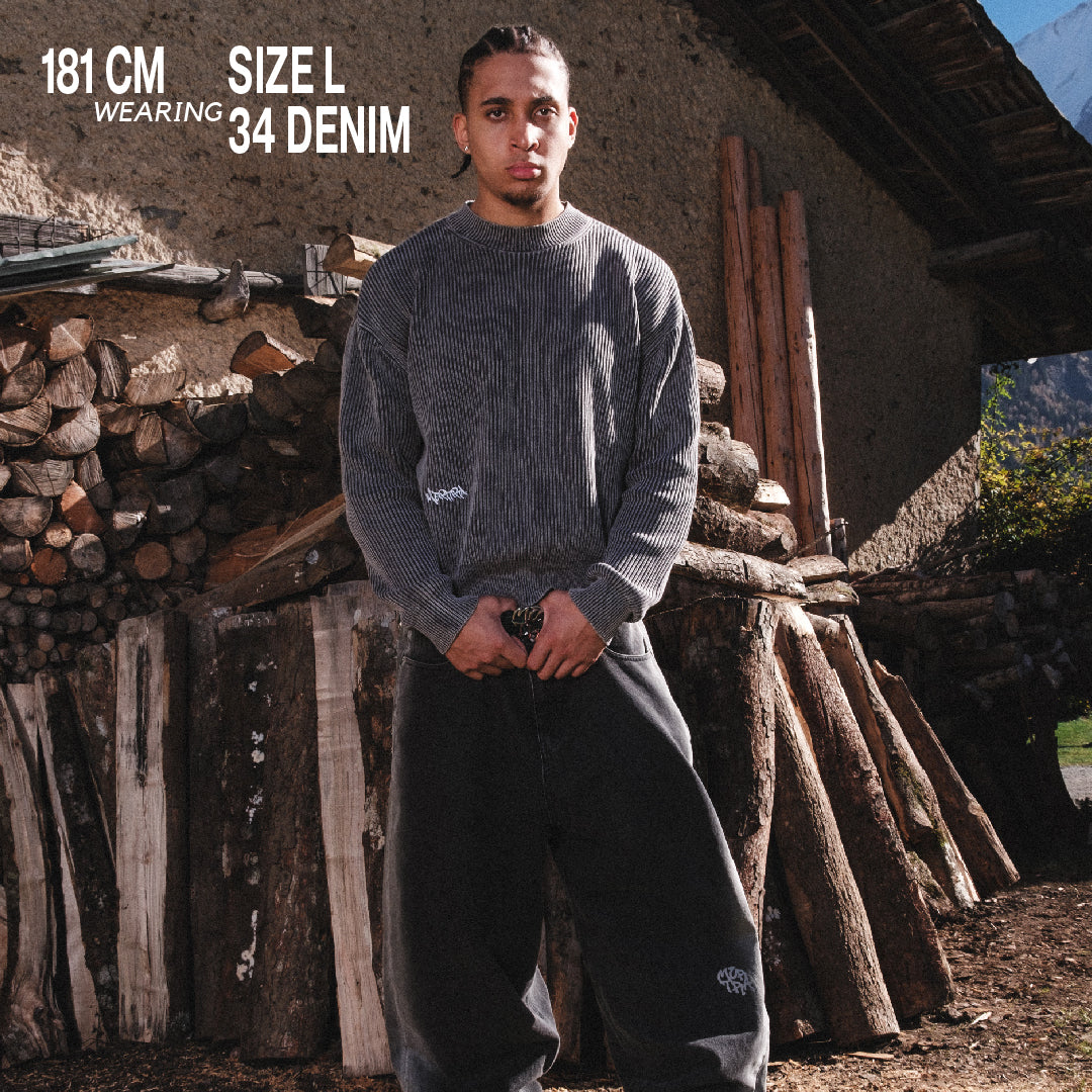 Waffle Knit (Washed Grey)