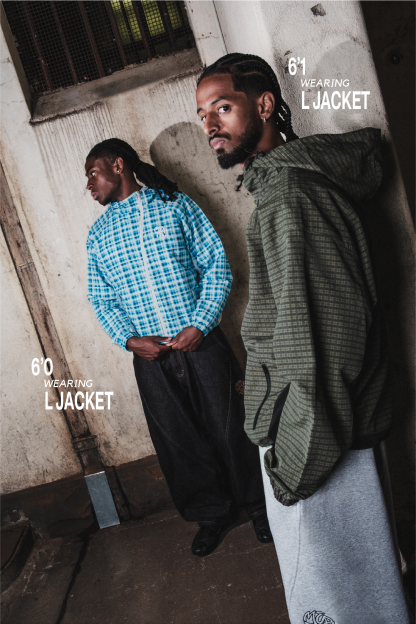 Asymmetrical Plaid Softshell (Green)