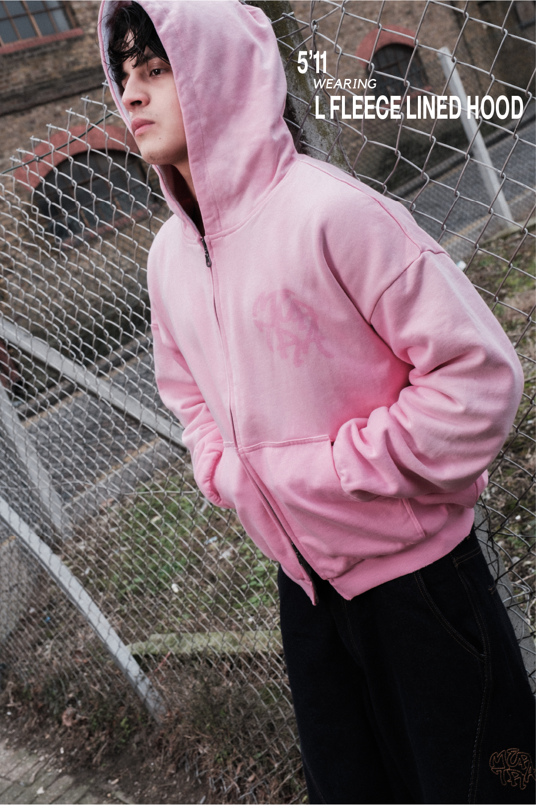 Fleece Lined Hood (Pink)