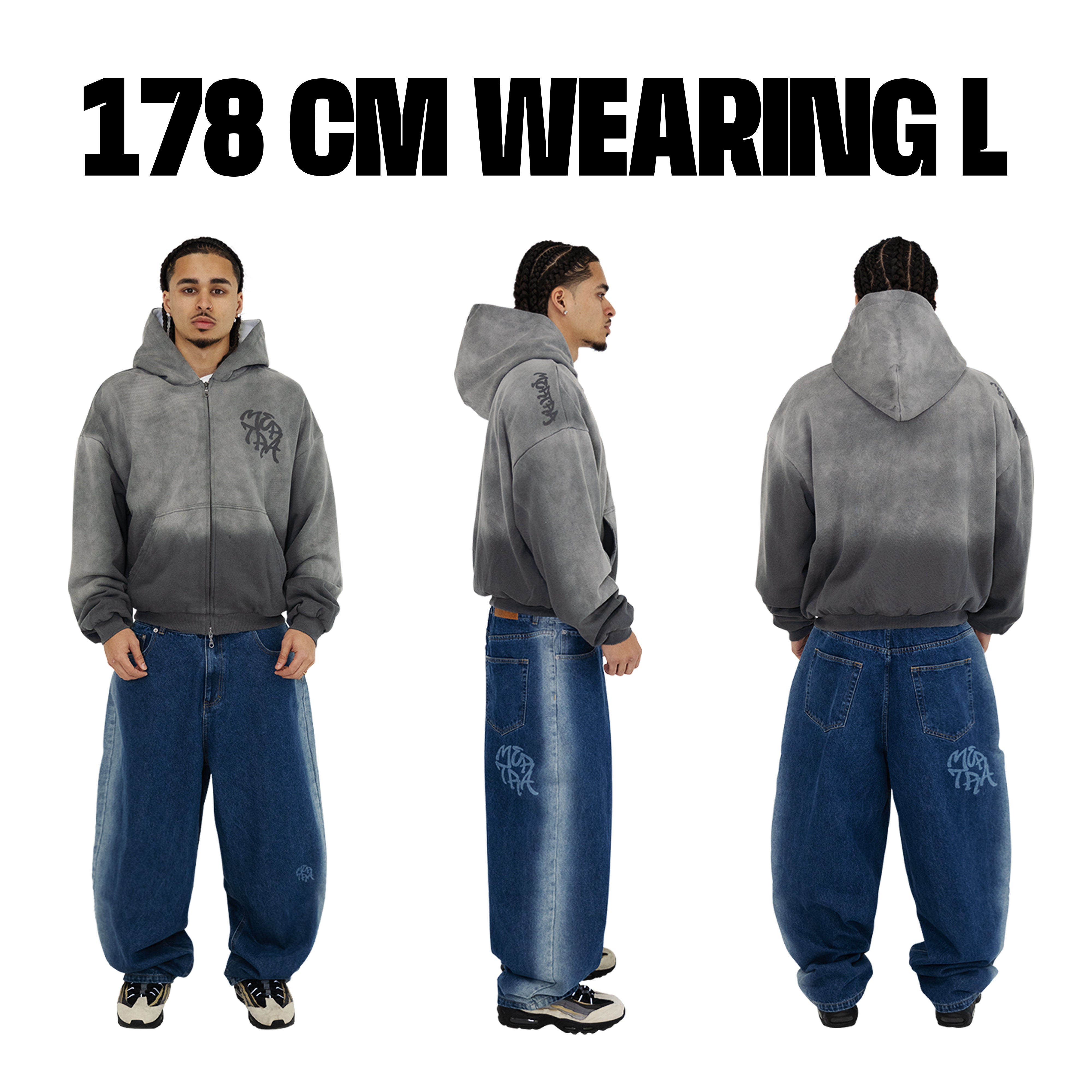 Fleece Lined Hood (Grey)