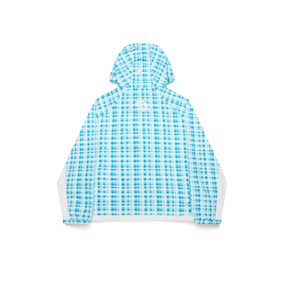 Asymmetrical Plaid Softshell (Blue)