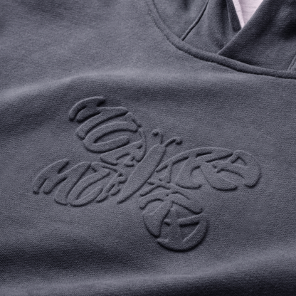 Reversible Logo Hood (Dusty Blue)