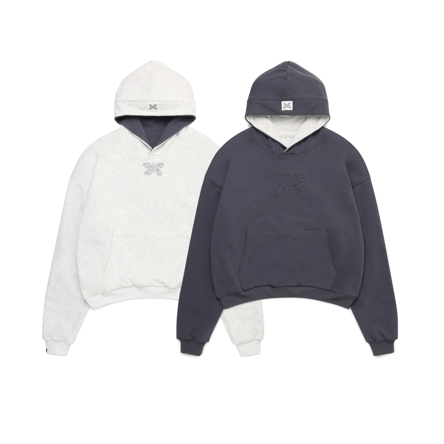 Reversible Logo Hood (Dusty Blue)