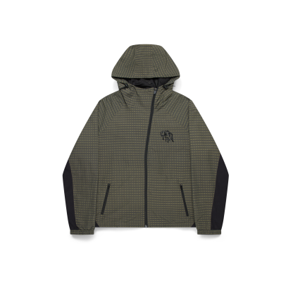 Asymmetrical Plaid Softshell (Green)