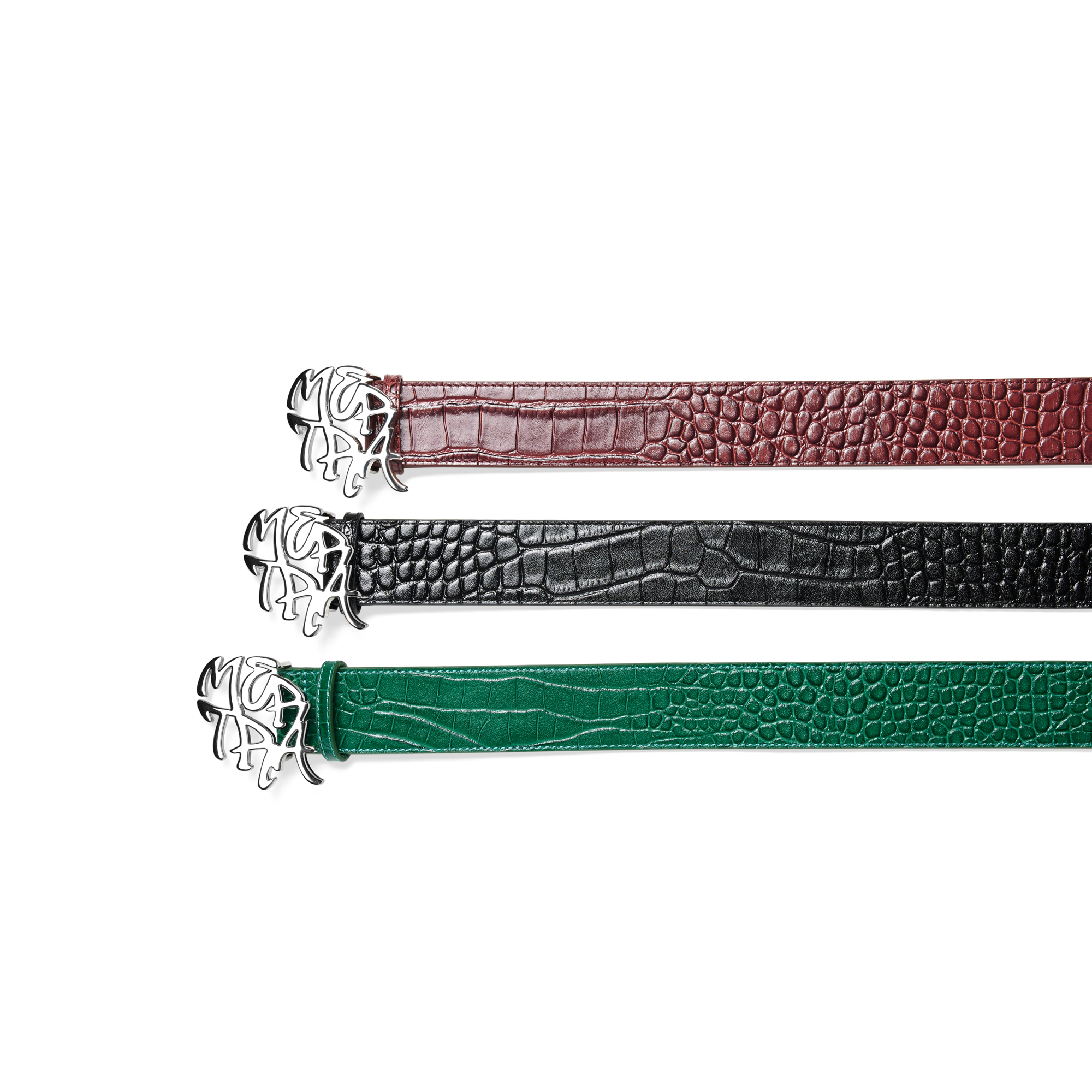 Alligator Skin Belt (Wine)