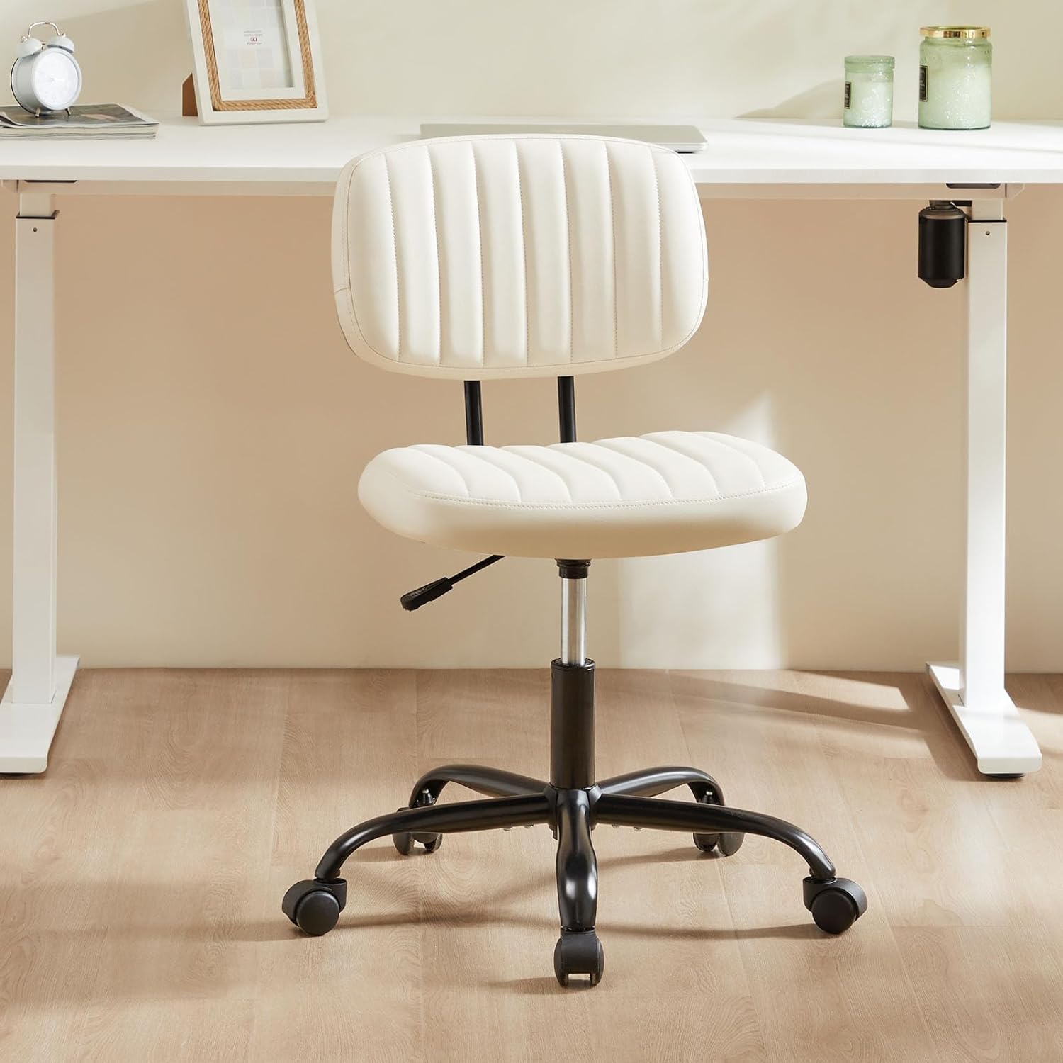 AidoOffice Desk Chair, Armless Computer Chair with Lumbar Support, PU –  Aidoly, image size:1500x1500