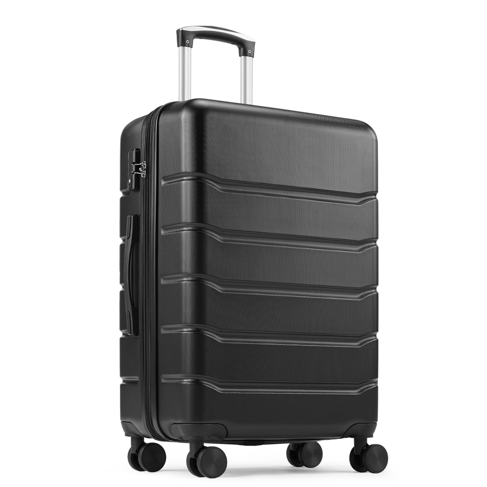 20 Inch Luggage, Hard Shell with Spinner Wheels, TSA Lock, Black