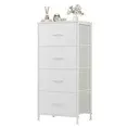 Aidoly Dresser, 4 Storage Drawers, Anti-Tip Fabric Closet Chests Organizer Tower Furniture with Wooden Top, Metal Frame, Aidoly Dresser, 4 Storage Drawers, Anti-Tip Fabric Closet Chests Organizer Tower Furniture with Wooden Top, Metal Frame, White